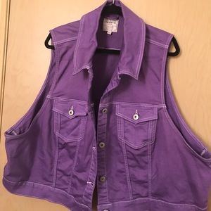 Torrid Purple Crop Jean Jacket 6x